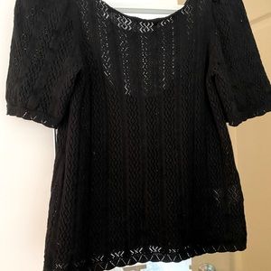 Sezane knit shirt with scoop back